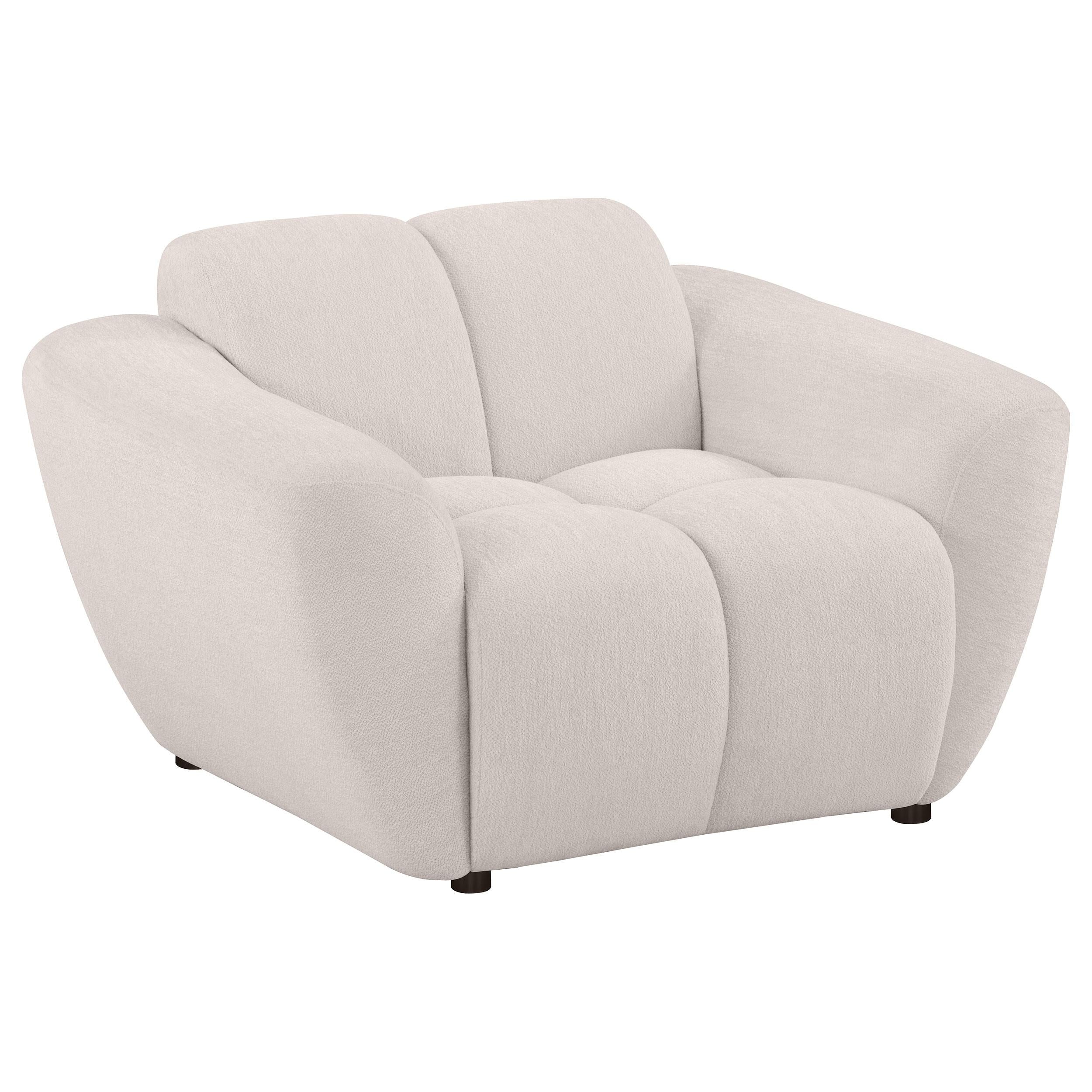 Coaster Furniture Destino 509303 Chenille Upholstered Splayed Arm Accent Chair - Greige IMAGE 1